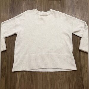 Elegant Cream Off-the-Shoulder Sweater